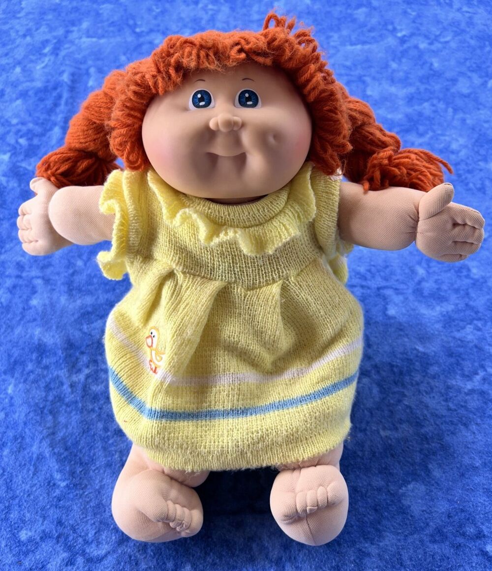 Vintage 1983 Cabbage Patch Kids Doll Red Hair Blue Eyes Head Mold 3 KT Factory